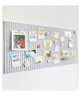 Rokeblau 120x80cm Large Bulletin Board, Decorative Felt Pin Board, 0.9cm Thick Foldable Photo Display Board with Self-Adhesive Tape, Vision Board for School Home Kitchen Office Walls/Sliver Grey